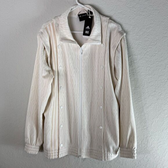 Adidas Ivy Park Beyoncé NWT Track Jacket Oversized Cream Size S - Picture 3 of 13